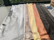 Bescherming pu denim stof voor vrouwen jeans jas zilver kleur goud blauw roze kleur op maat gemaakt in China