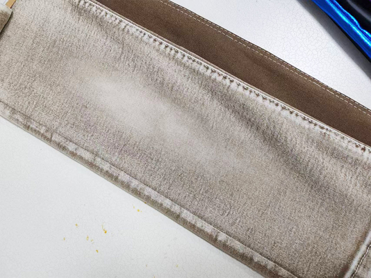 Kleurrijke lichte stretch denim stof in khaki