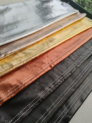 Bescherming pu denim stof voor vrouwen jeans jas zilver kleur goud blauw roze kleur op maat gemaakt in China
