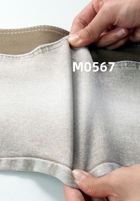 Kleurrijke lichte stretch denim stof in khaki