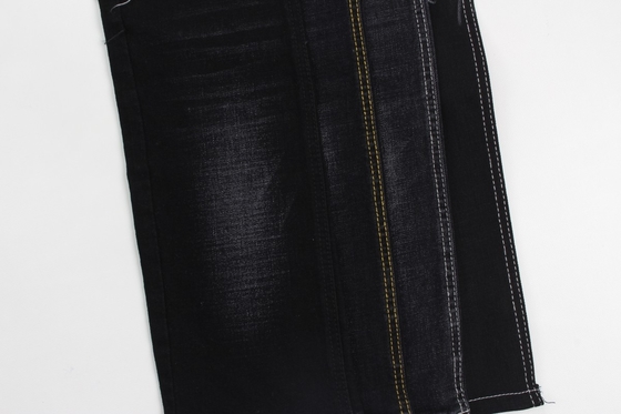 12 oz zwart en zwart achterkant kruisdoorsnede slub denim jeans stof