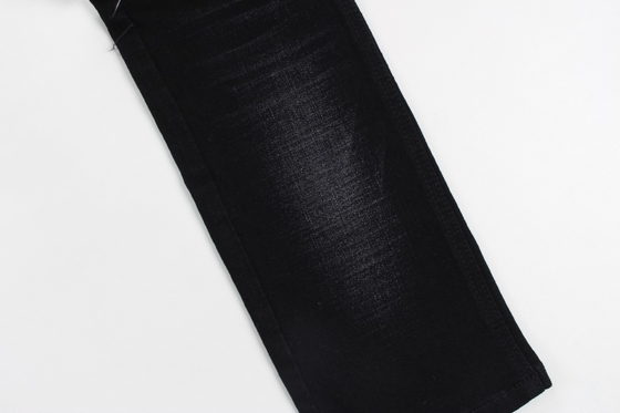 12 oz zwart en zwart achterkant kruisdoorsnede slub denim jeans stof