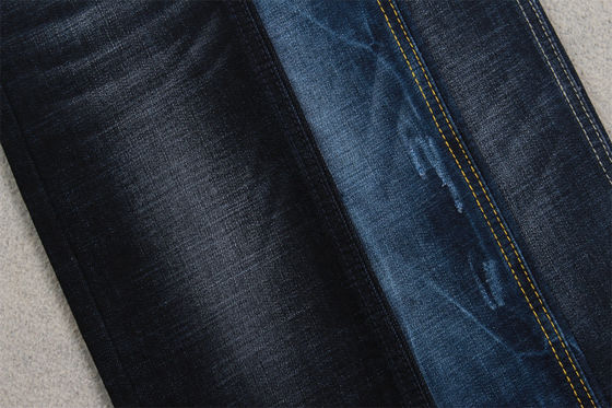 11 oz Blauwe achterzijde denim stof