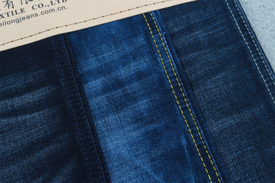 11oz blauwe achterzijde denim stof met kruisgat slub voor man jeans, merk kwaliteit blauwe zwarte kleur