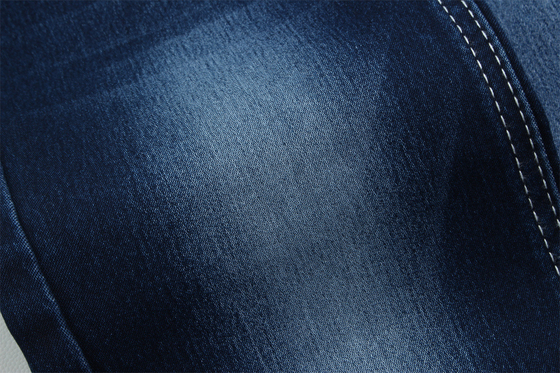 10.5 oz Satine Denim Stof Voor Vrouwen Jeans High Stretch Super Dark Blue