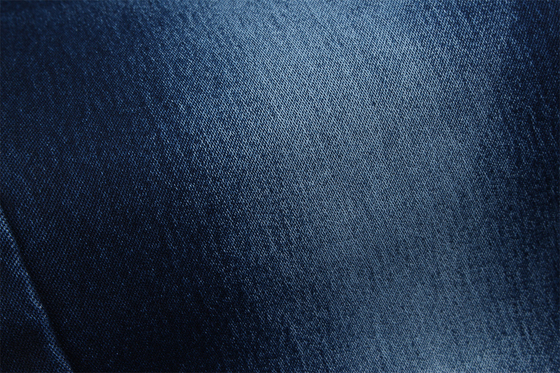 10.5 oz Satine Denim Stof Voor Vrouwen Jeans High Stretch Super Dark Blue