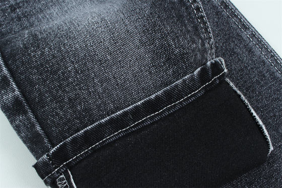 13.5 oz Low Stretch Heavy Denim Stof Voor Man Werk Draag jeans Zwarte achterkant
