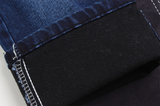 11-11.5 Oz Warp slub jeans weefsel voor man jeans Mercerized Vlies zwart achterkant hoge rek voor man India markt stijl