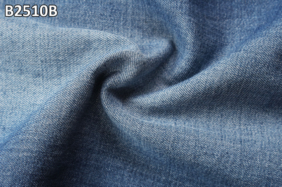 Hemd Denim Stof 5oz Zachte Hand Voel Goede Kwaliteit Rigid 100% katoen