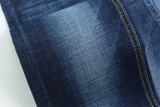 Crosshatch Slub High Stretch Cotton Polyester Spandex Denim Stof Voor Mannen Jeans
