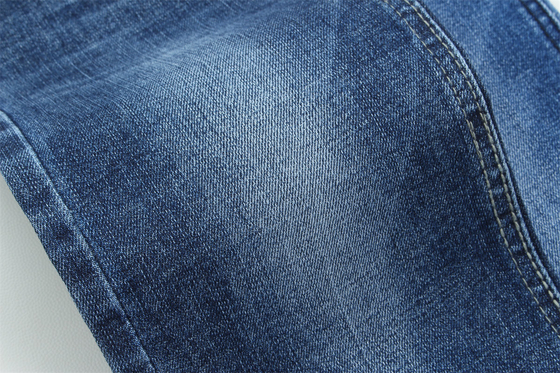 Crosshatch Slub High Stretch Cotton Polyester Spandex Denim Stof Voor Mannen Jeans