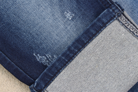 Fake gebreide katoen polyester rayon spandex Terry denim stof voor jeans