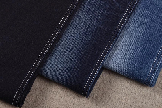 Fake gebreide katoen polyester rayon spandex Terry denim stof voor jeans