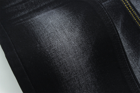 Zwart Zwart katoen polyester rayon spandex denim stof voor jeans