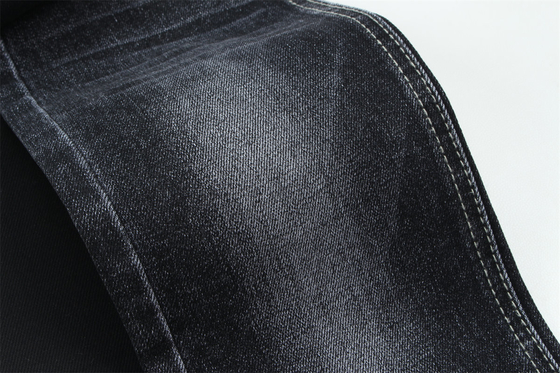Zwart Zwart katoen polyester rayon spandex denim stof voor jeans