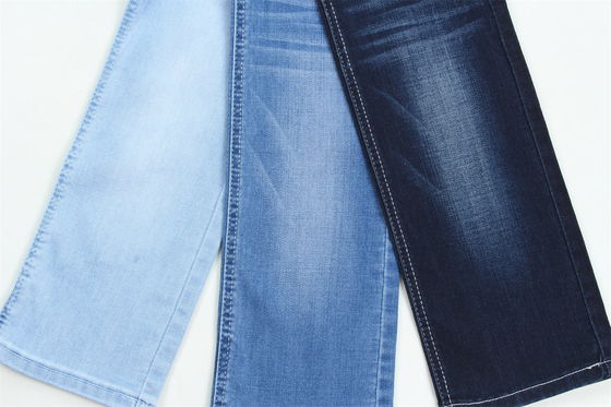 10 Once Dobby Cotton Polyester Spandex Stretchy Jacquard Denim Stof Voor Jeans