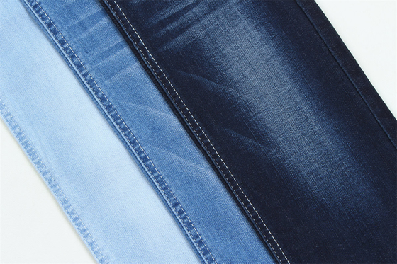 10 Once Dobby Cotton Polyester Spandex Stretchy Jacquard Denim Stof Voor Jeans