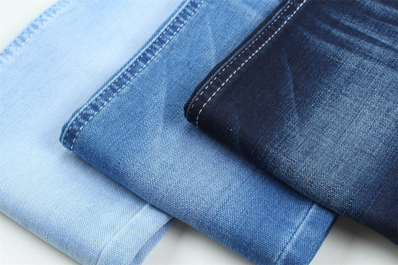 10 Once Dobby Cotton Polyester Spandex Stretchy Jacquard Denim Stof Voor Jeans