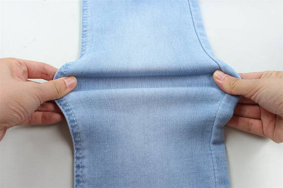 10 Once Dobby Cotton Polyester Spandex Stretchy Jacquard Denim Stof Voor Jeans