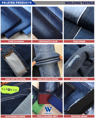 Populaire 9 oz katoen polyester denim stof Jean stof textiel