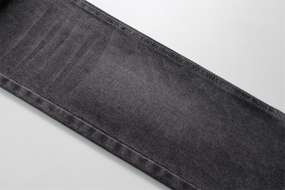 190cm 12oz Zwart Zwart Katoen Polyester Rigid Denim Stof Voor Jeans