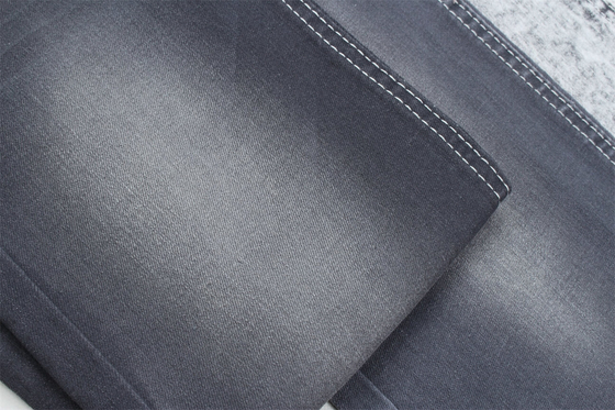Donkergrijze kleur Stretch Slub Denim Stof Voor jeans