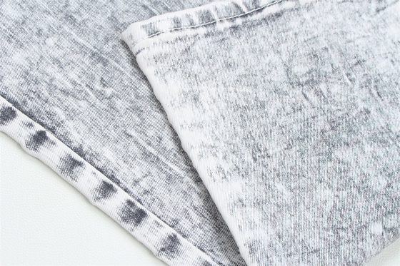 Donkergrijze kleur Stretch Slub Denim Stof Voor jeans