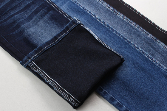 Donkerblauw Zwart Achterkant Goed Stretch Denim Stof Voor Jeans