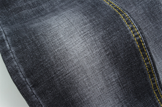 Topkwaliteit Donker Zwart Kruisband Stretch Denim Stof Voor Mannen Jeans