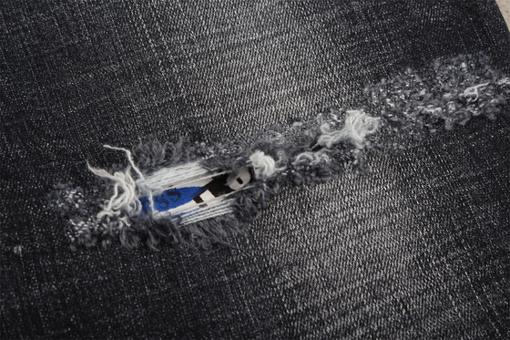 Topkwaliteit Donker Zwart Kruisband Stretch Denim Stof Voor Mannen Jeans