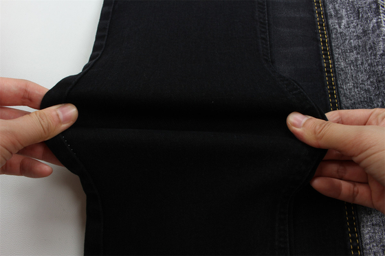 10 oz. Zwart Zwart Good Stretch Denim Stof Voor Jeans