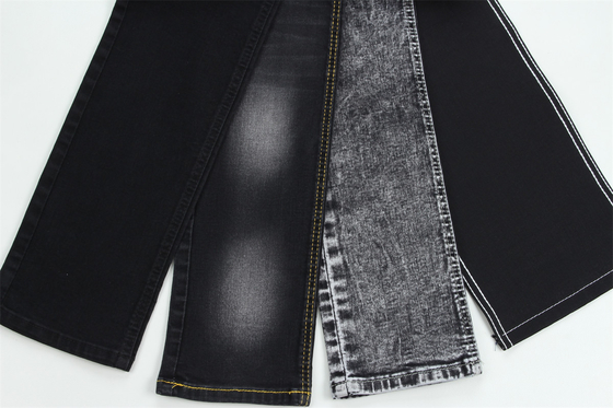 10 oz. Zwart Zwart Good Stretch Denim Stof Voor Jeans