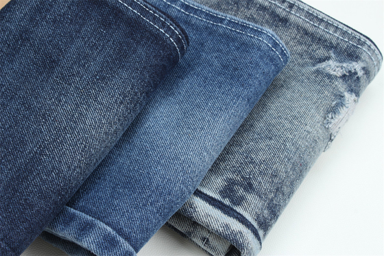 Recycled Fiber Denim Stof In Een Heel Diep Blauw 11,5 Oz Hoog Elasticiteit