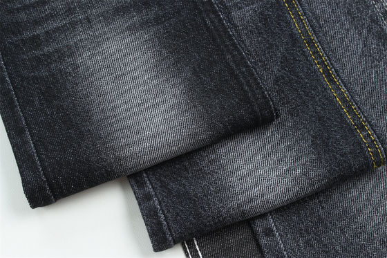100% katoen 12 Once Virgin katoen rigide denim stof voor jeans donker zwart