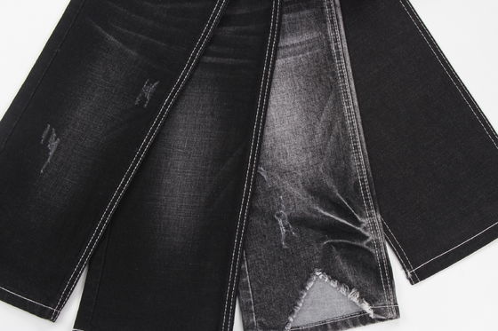 Topkwaliteit Donker Zwart Stretch Denim Stof Voor Jeans