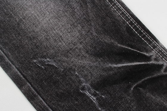Topkwaliteit Donker Zwart Stretch Denim Stof Voor Jeans