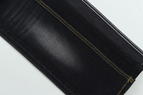 Donkere zwarte kleur High Stretch Slub Denim Stof voor kinderen en vrouwen Jeans