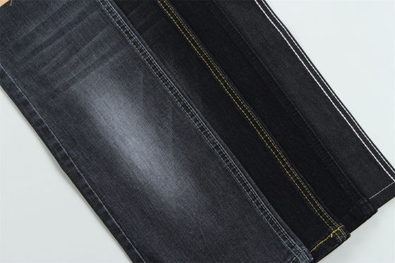 Donkere zwarte kleur High Stretch Slub Denim Stof voor kinderen en vrouwen Jeans