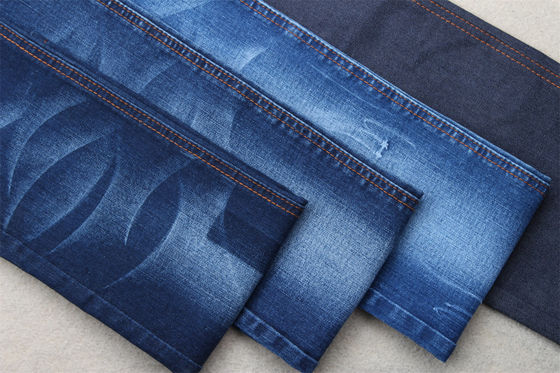 Donkerblauwe, volledige Lycra Slub Denim Stof voor Kinder- en Damesjeans