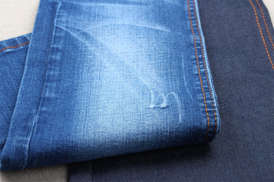 Donkerblauwe, volledige Lycra Slub Denim Stof voor Kinder- en Damesjeans
