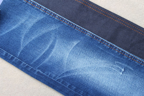 Donkerblauwe, volledige Lycra Slub Denim Stof voor Kinder- en Damesjeans