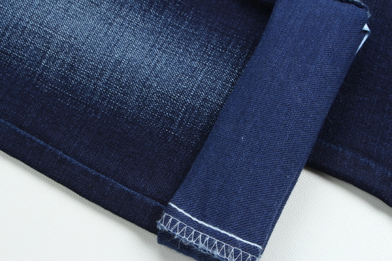11 Oz Crosshatch Slub Denim Stof 3/1 Weving Donkerblauw