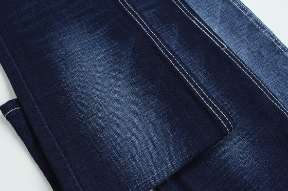 11 Oz Crosshatch Slub Denim Stof 3/1 Weving Donkerblauw