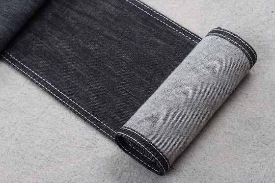 9.8oz Zwavelzwart Warp Slub Denim stof 100% katoen ontginnings jeansstof