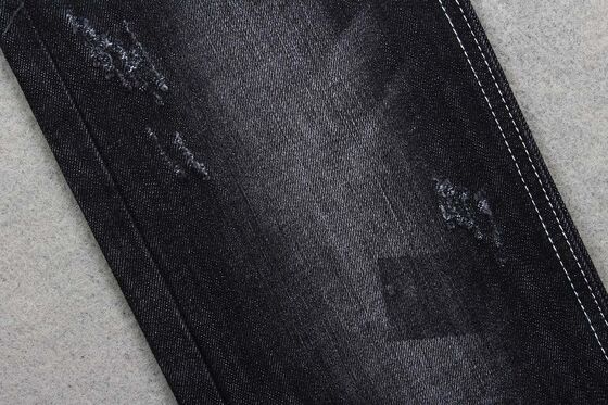 9.8oz Zwavelzwart Warp Slub Denim stof 100% katoen ontginnings jeansstof