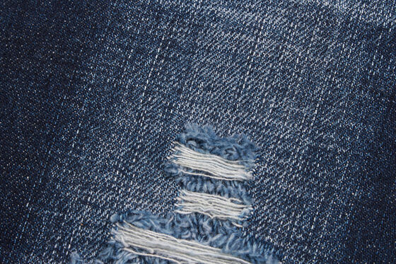 12oz 100% katoenen jeans met kruisluik, Sanforizing jeans stof.