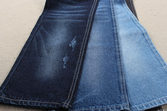 Nieuwe modetrend Recycling katoen Denim stof 12% Recycling katoen en 88% katoen 11 OZ milieuvriendelijk