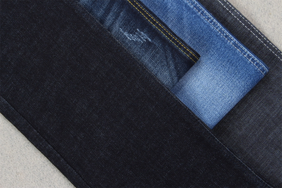 Indigo Blue Crosshatch Denim Stof Slub Vol Stretch 10.3 Eenmalige Jeans Materialen