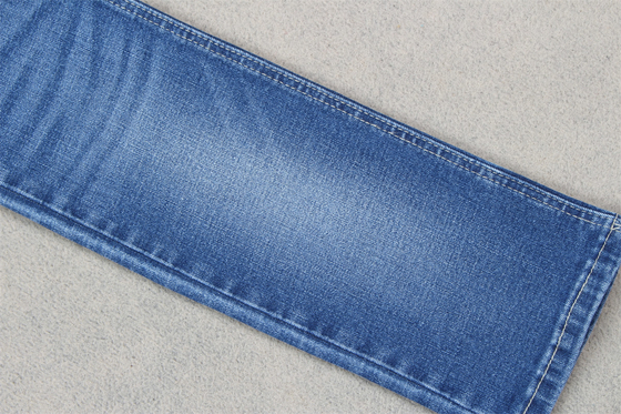 Indigo Blue Crosshatch Denim Stof Slub Vol Stretch 10.3 Eenmalige Jeans Materialen