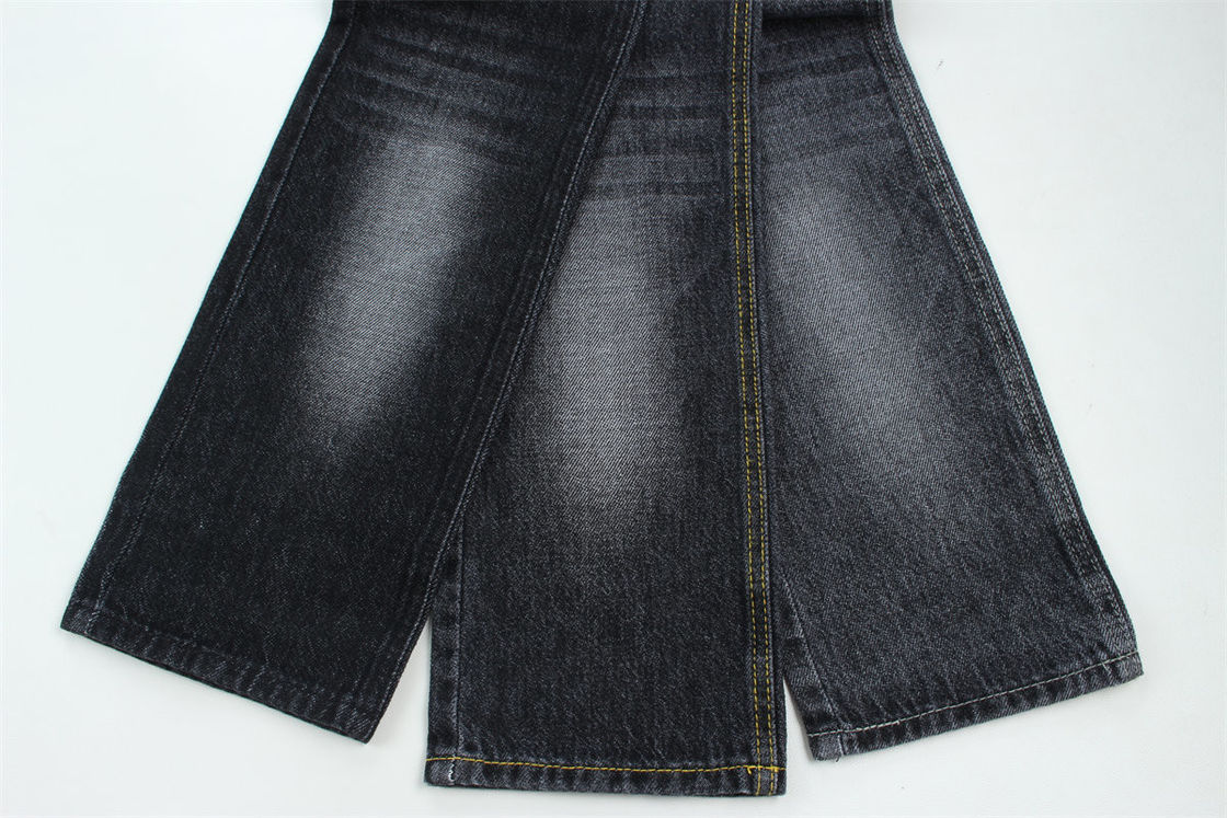 100% katoen 12 Once Virgin katoen rigide denim stof voor jeans donker zwart